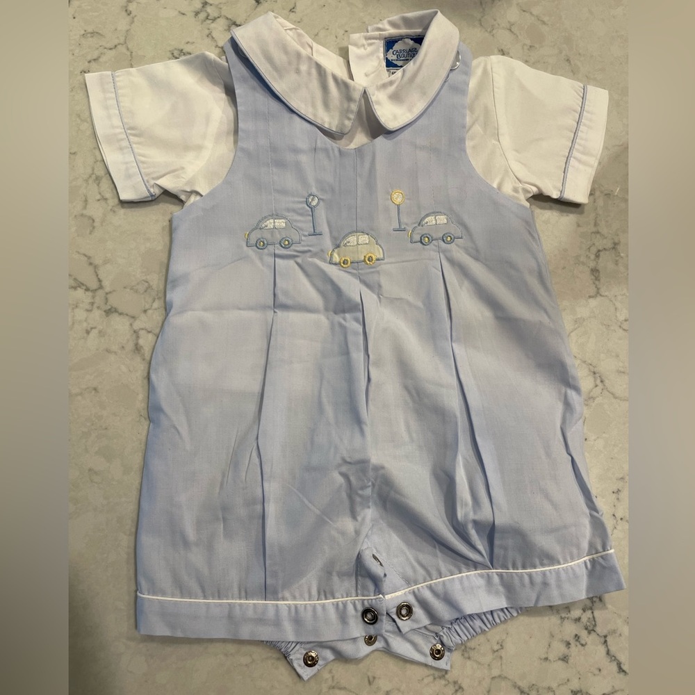 Carriage Boutique Car Romper size 12 MO